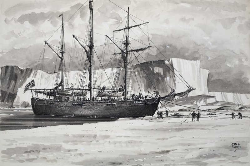 The Fram (gouache på papir) af John S. Smith