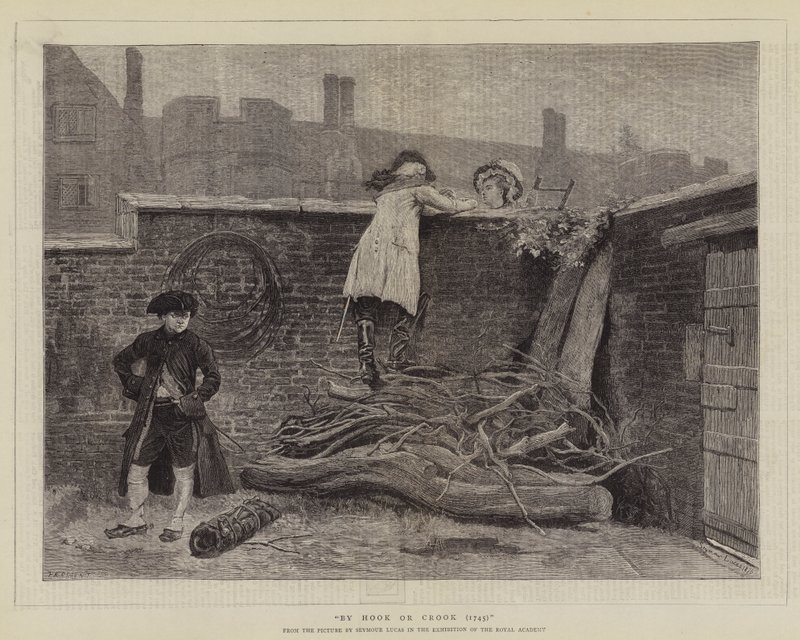 By Hook or Crook (1745) af John Seymour Lucas