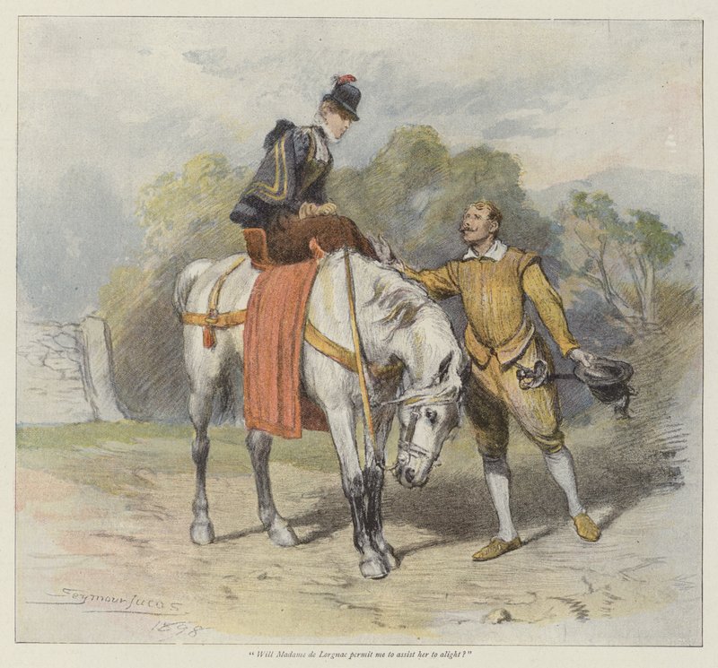 Denises hjerte (chromolitho) af John Seymour Lucas