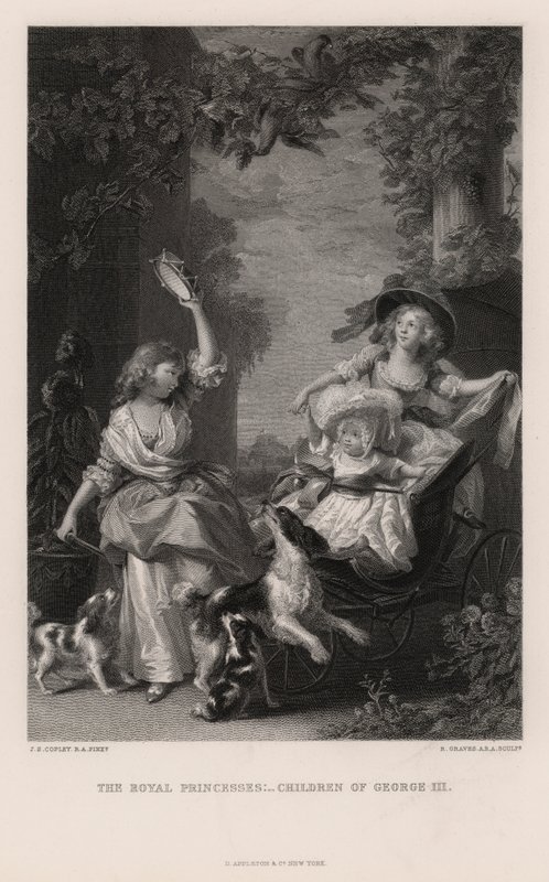 The Royal Princesses: Children of George III (gravering) af John Singleton (after) Copley