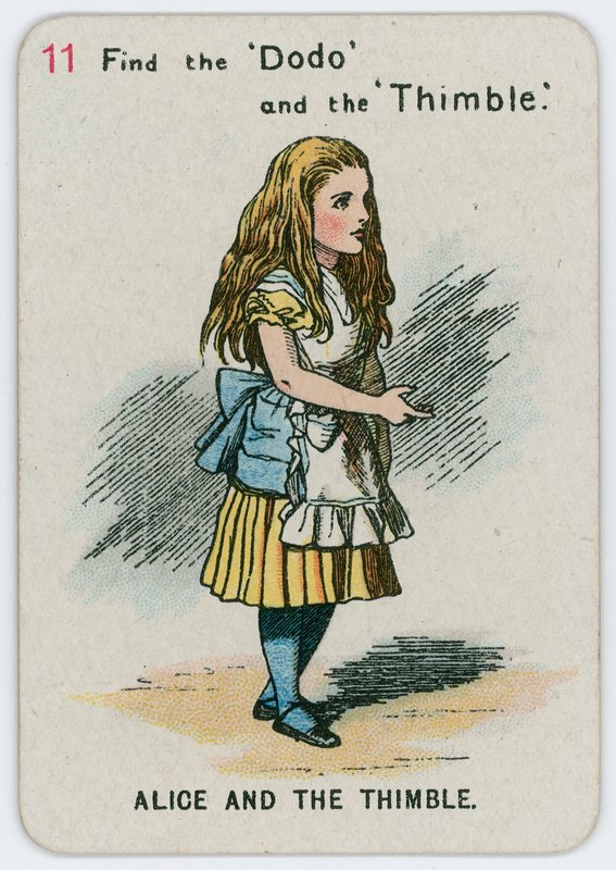 Alice og fingerbøl af John Tenniel