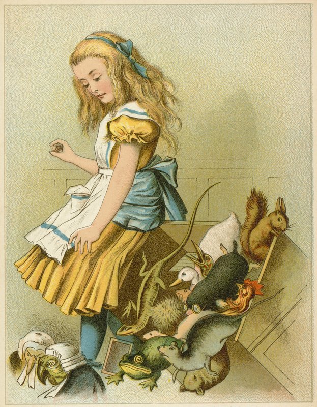 Hun væltede eventyrboksen fra Alice
