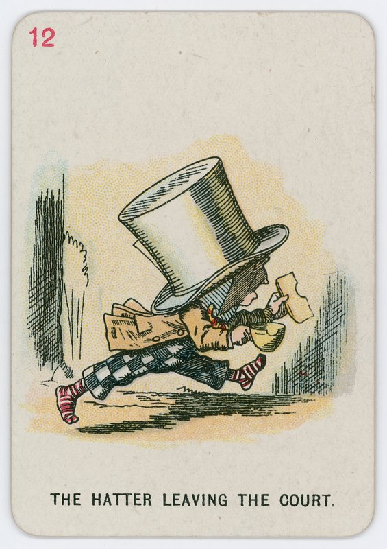 Hattemageren forlader hoffet af John Tenniel