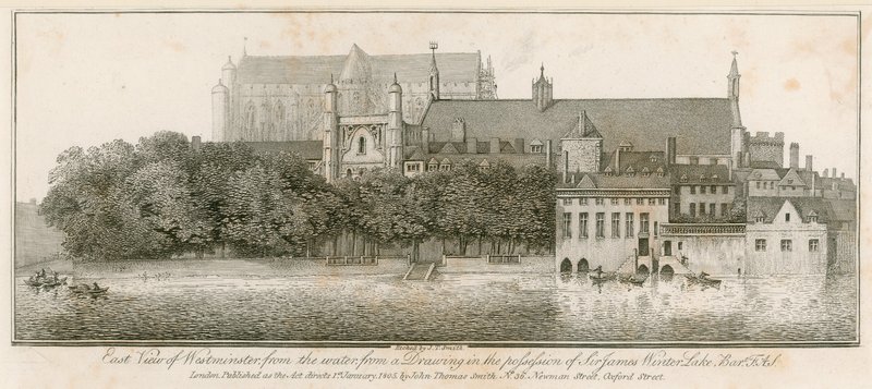 Østlig udsigt over Westminster fra vandet af John Thomas Smith