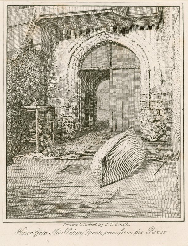 Water Gate, New Palace Yard, Westminster Palace af John Thomas Smith