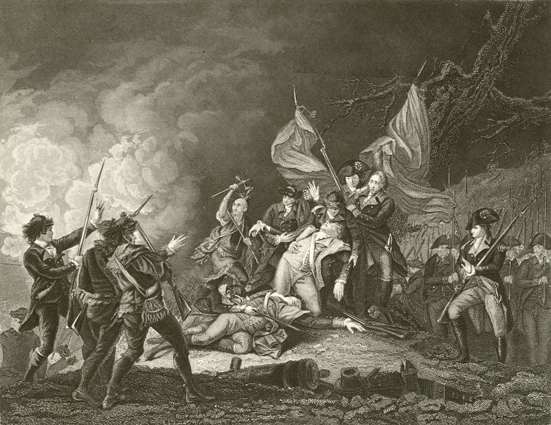 General Montgomerys død af John Trumbull