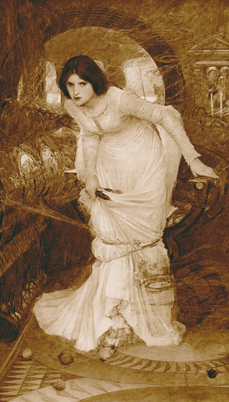 The Lady of Shalott (fotogravure) af John William (after) Waterhouse