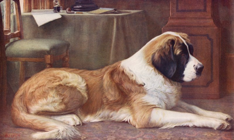 Waiting for Breakfast (farvelitografi) af John William Allison