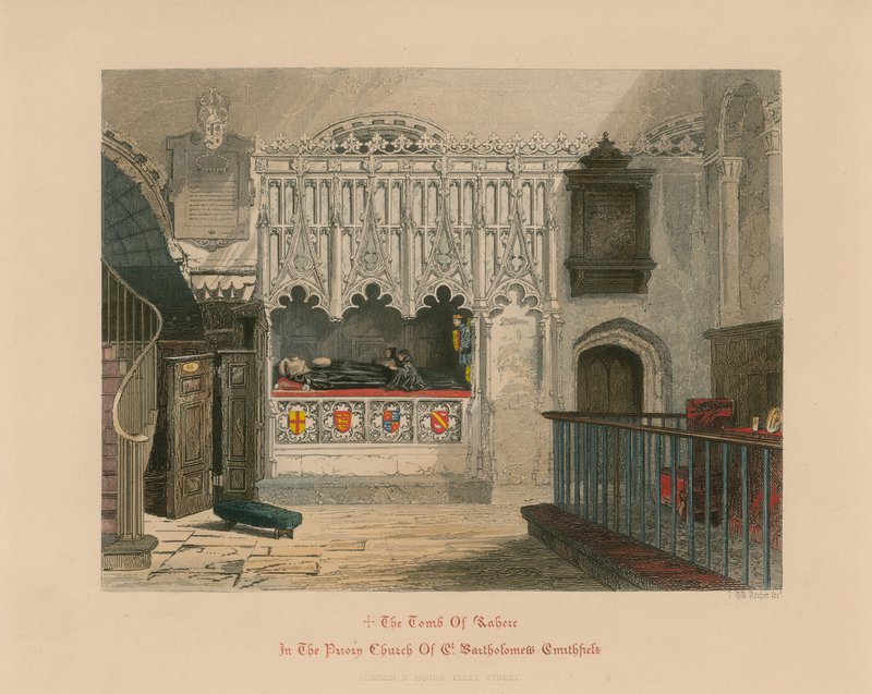 Graven af Prior Rayhere, Church of St Bartholomew the Great, Smithfield af John Wykeham Archer
