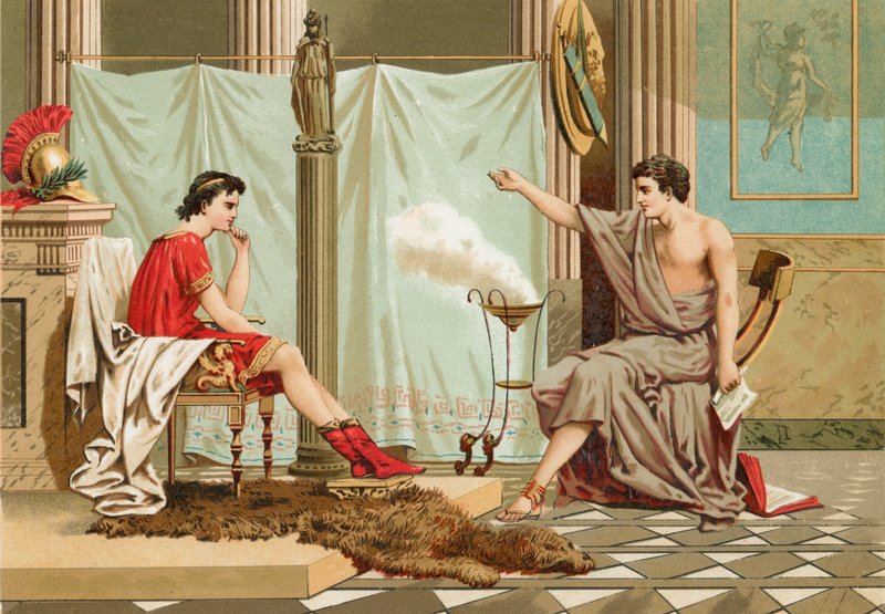Uddannelse af Alexander den Store af Aristoteles af Jose Armet Portanell