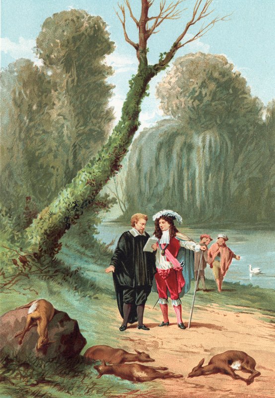 William Harvey med kong Charles I i parken ved Windsor af Jose Armet Portanell