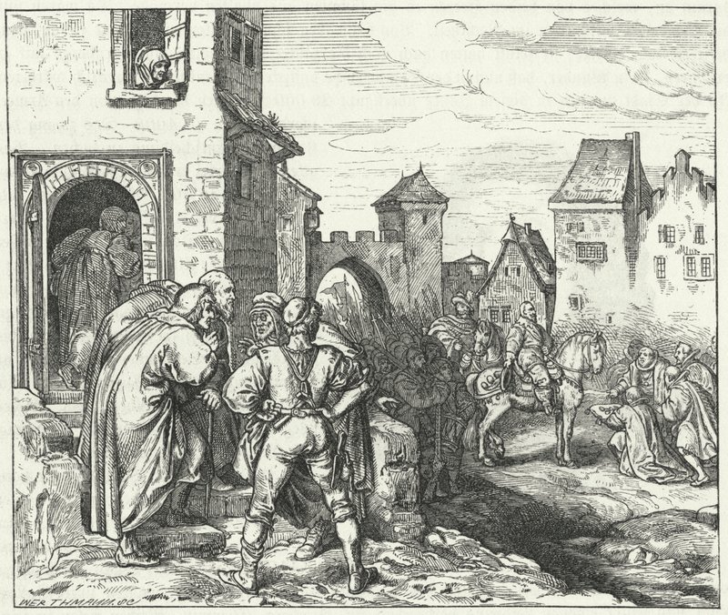 Gustav Adolphus fra Sverige på vej ind i München, 1632 af Josef Mathias Trenkwald