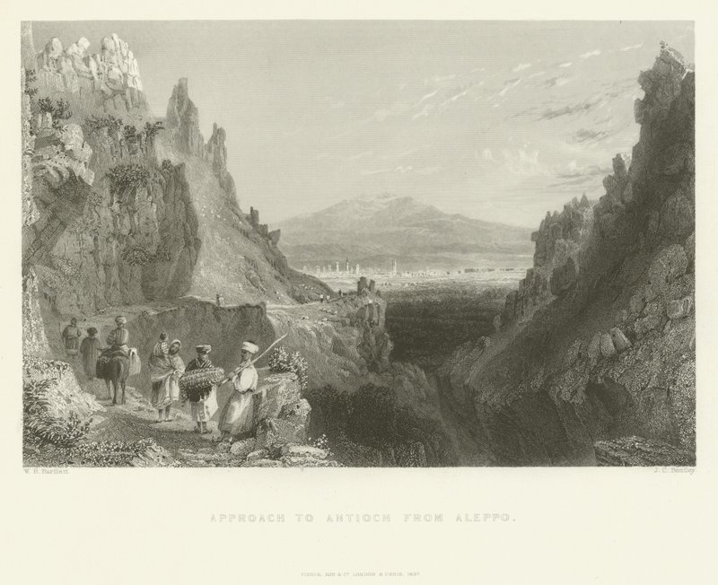 Indfaldsvej til Antiochia fra Aleppo, 1837 af Joseph Clayton Bentley