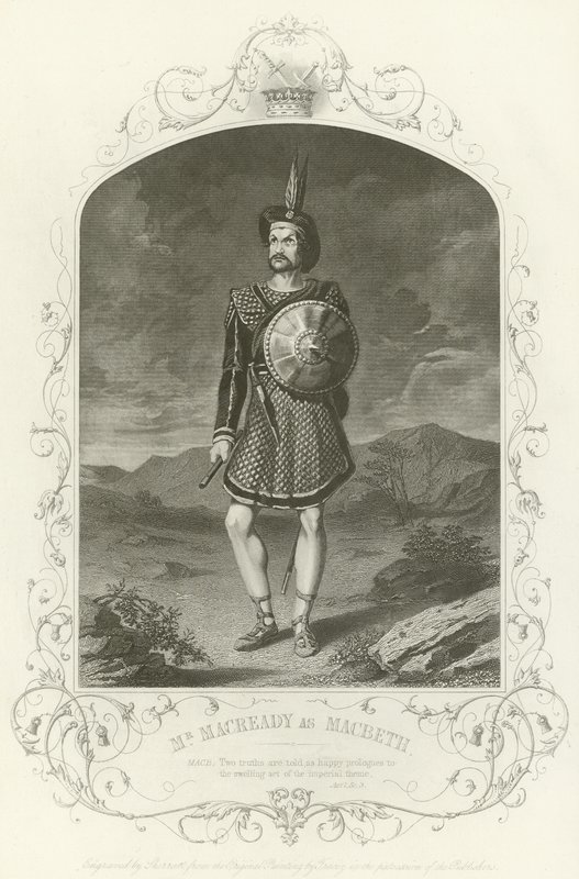 Mr Macready som Macbeth, akt I, scene iii af Joseph Kenny Meadows