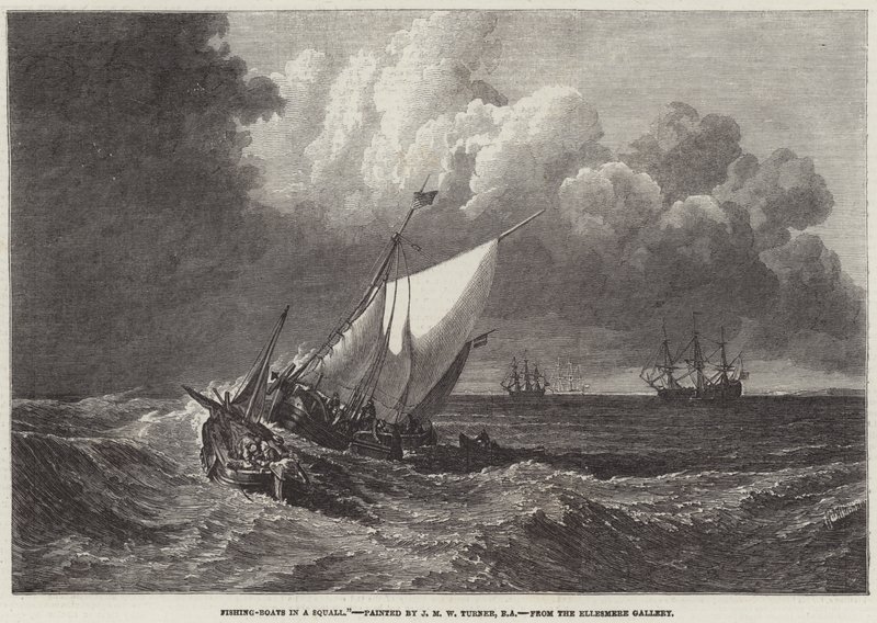 Fiskerbåde i Squall af Joseph Mallord William Turner