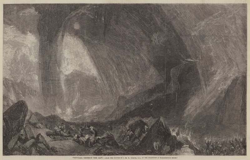 Hannibal krydser alperne af Joseph Mallord William Turner