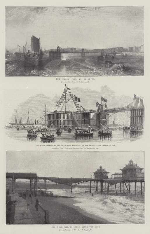 Chain Pier i Brighton af Joseph Mallord William Turner