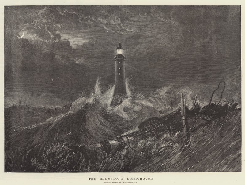 Eddystone Fyrtårn af Joseph Mallord William Turner