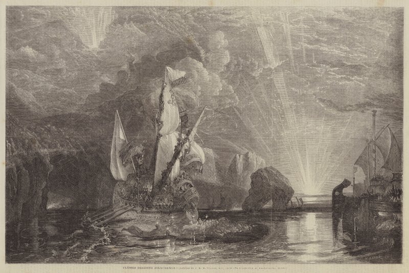 Ulysses håner Polyphemus af Joseph Mallord William Turner