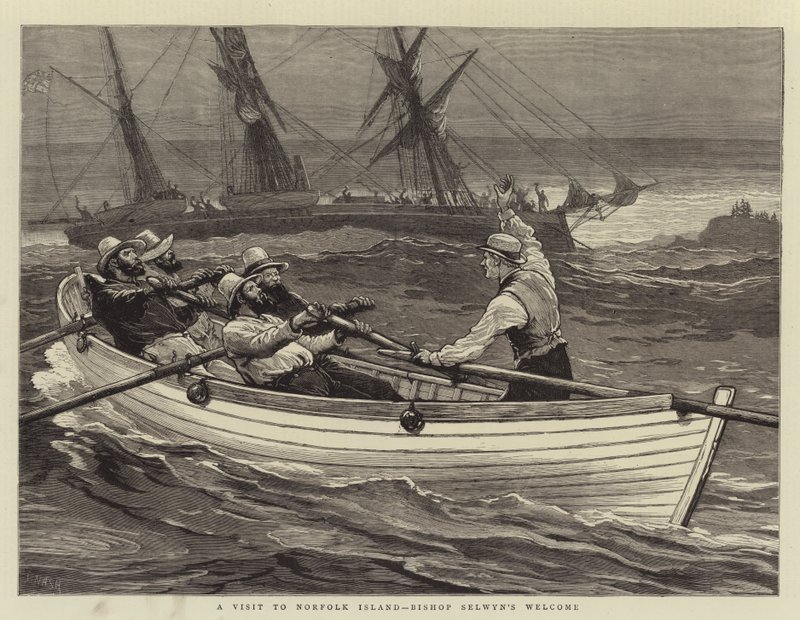Et besøg på Norfolk Island, biskop Selwyns velkommen af Joseph Nash