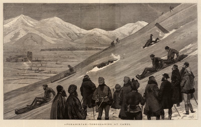 Afghanistan, kælkning ved Cabul af Joseph Nash