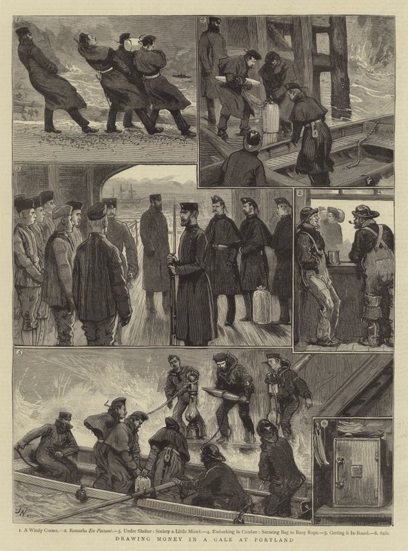 At trække penge i en kuling i Portland af Joseph Nash