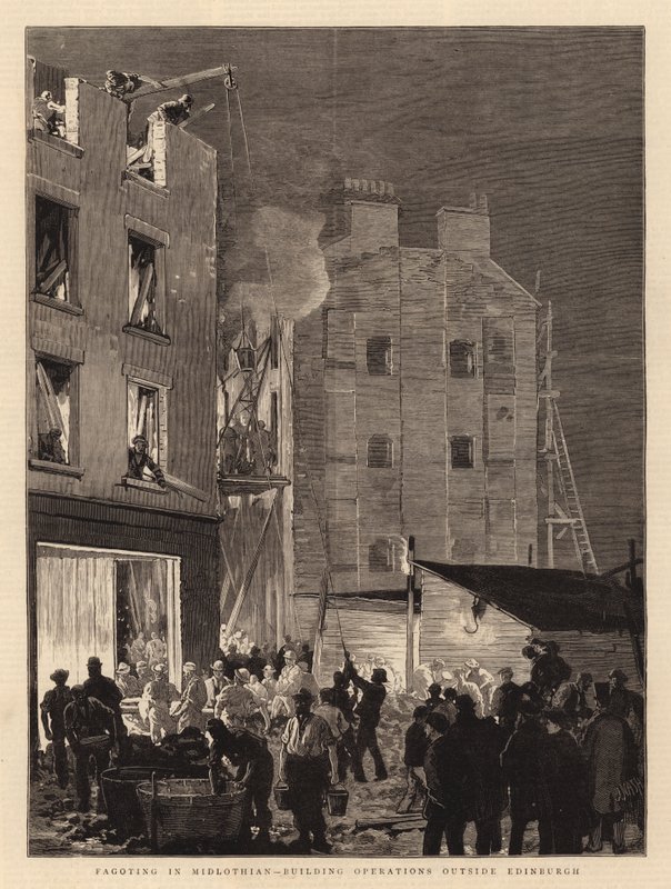 Fagoting i Midlothian, Building Operations uden for Edinburgh af Joseph Nash