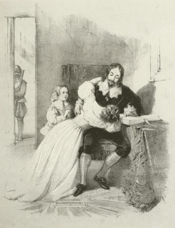 Kong Charles I skilles fra sine børn af Joseph Nash