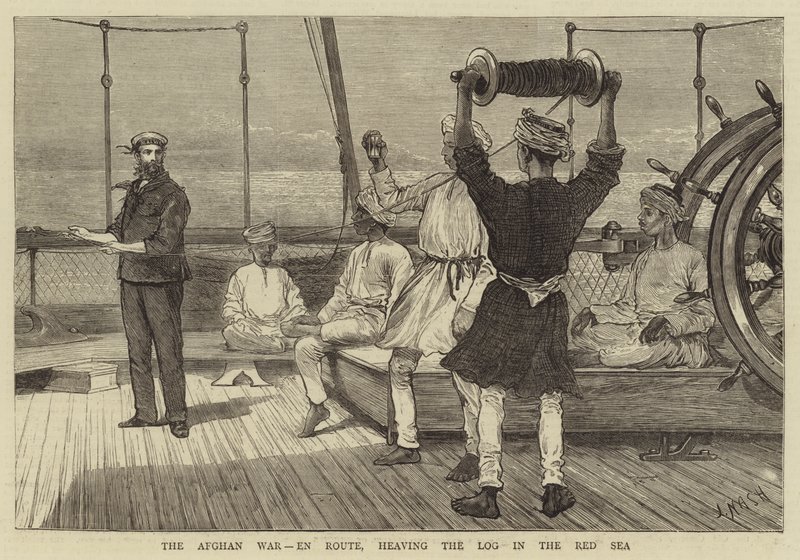 Den afghanske krig, Undervejs, Heaving the Log in the Red Sea af Joseph Nash