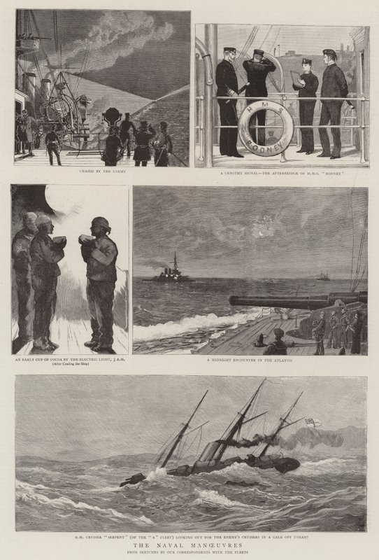 Søens manøvrer af Joseph Nash