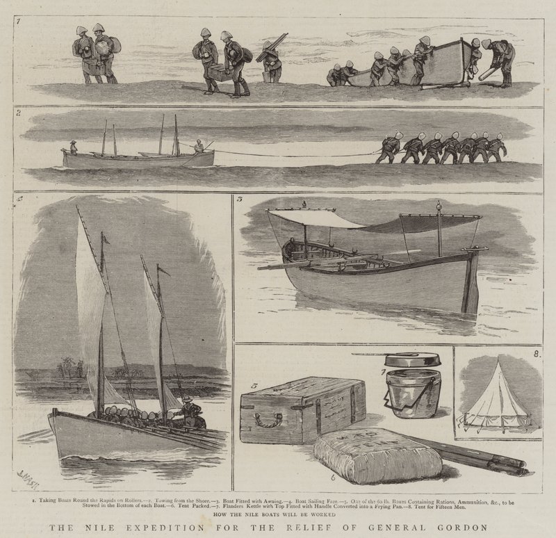 Nilekspeditionen til nødhjælp for general Gordon af Joseph Nash
