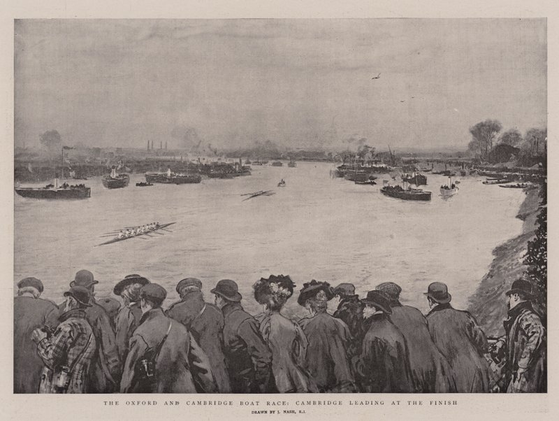 Oxford og Cambridge Boat Race, Cambridge førende ved mål af Joseph Nash