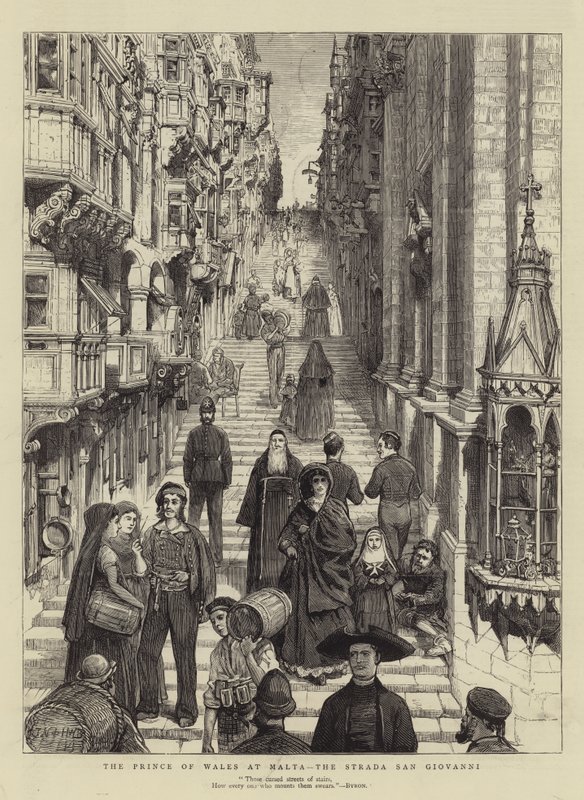 Prinsen af Wales på Malta, Strada San Giovanni af Joseph Nash