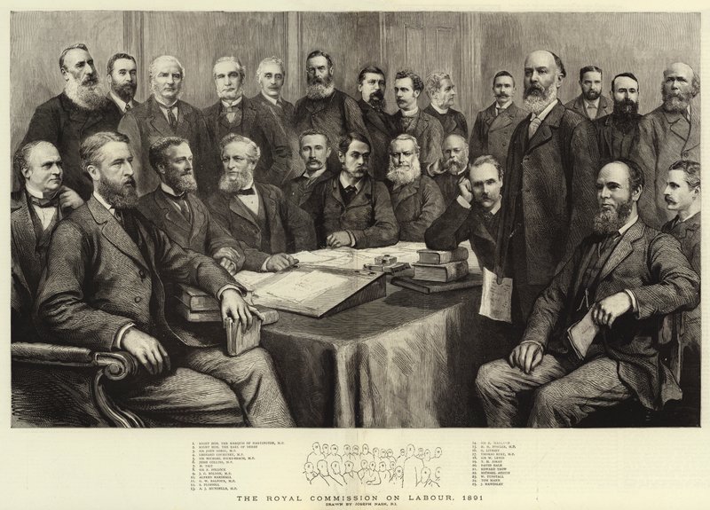 Den kongelige kommission for arbejde, 1891 af Joseph Nash