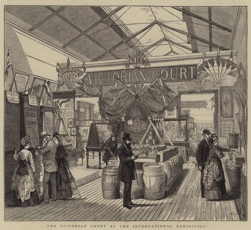 Den victorianske domstol ved den internationale udstilling af Joseph Nash
