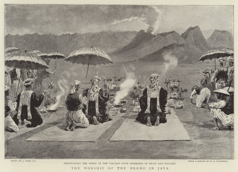 Tilbedelsen af Bromo i Java af Joseph Nash