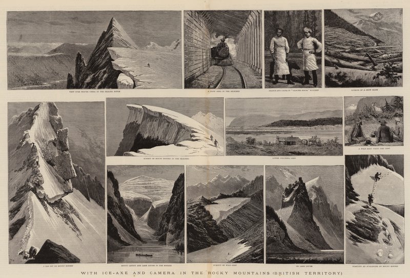Med isøkse og kamera i Rocky Mountains, britisk territorium af Joseph Nash