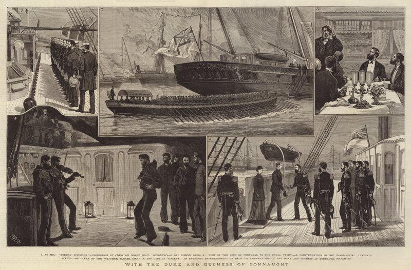 Med hertugen og hertuginden af Connaught af Joseph Nash