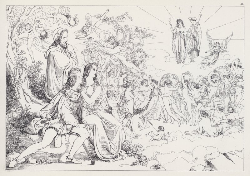 Shakespeares Stormen, Akt IV, Scene 1 af Joseph Noel after Paton