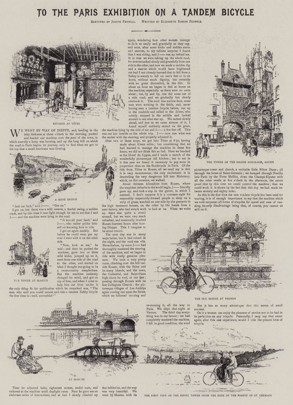 Til Paris-udstillingen på tandemcykel af Joseph Pennell