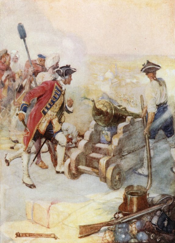 Clive affyrede selv en af pistolerne af Joseph Ratcliffe Skelton