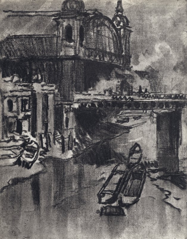 Cannon Street Station (litho) af Joseph (after) Pennell