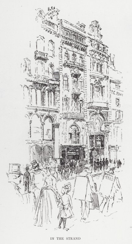 In the Strand (litho) af Joseph (after) Pennell