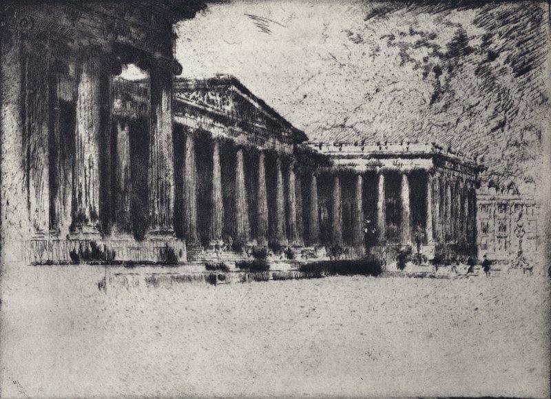 British Museum (litho) af Joseph (after) Pennell