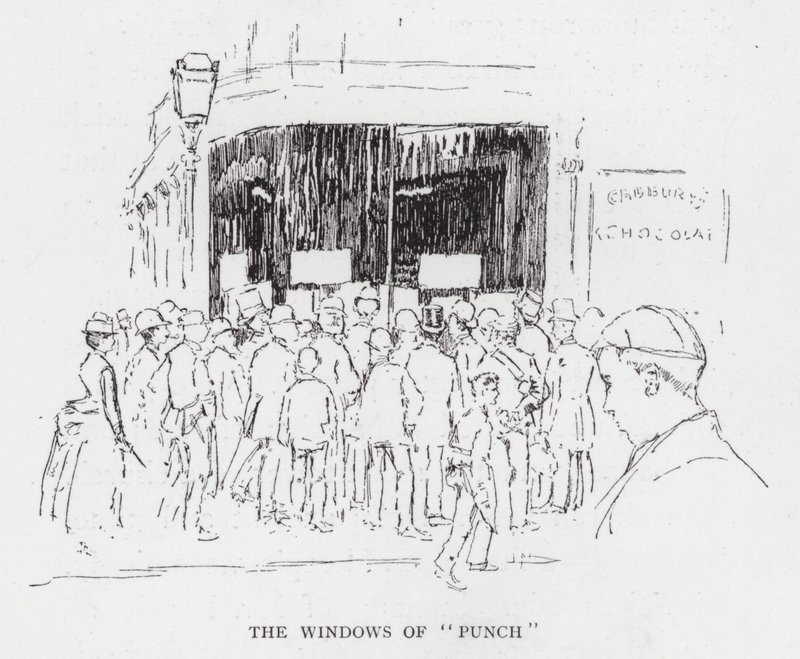 Vinduerne i "Punch" (litho) af Joseph (after) Pennell