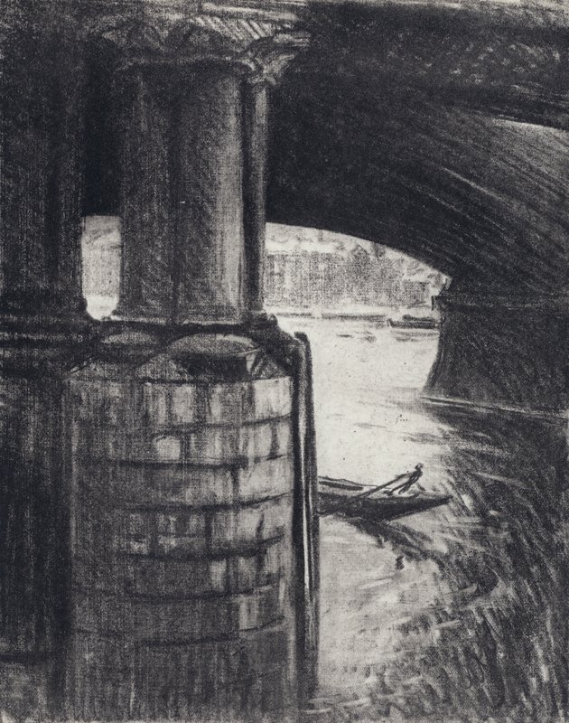 Under Blackfriars (litho) af Joseph (after) Pennell
