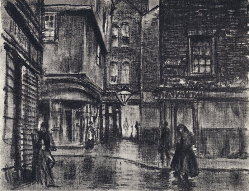 Forsvindende London (litho) af Joseph (after) Pennell