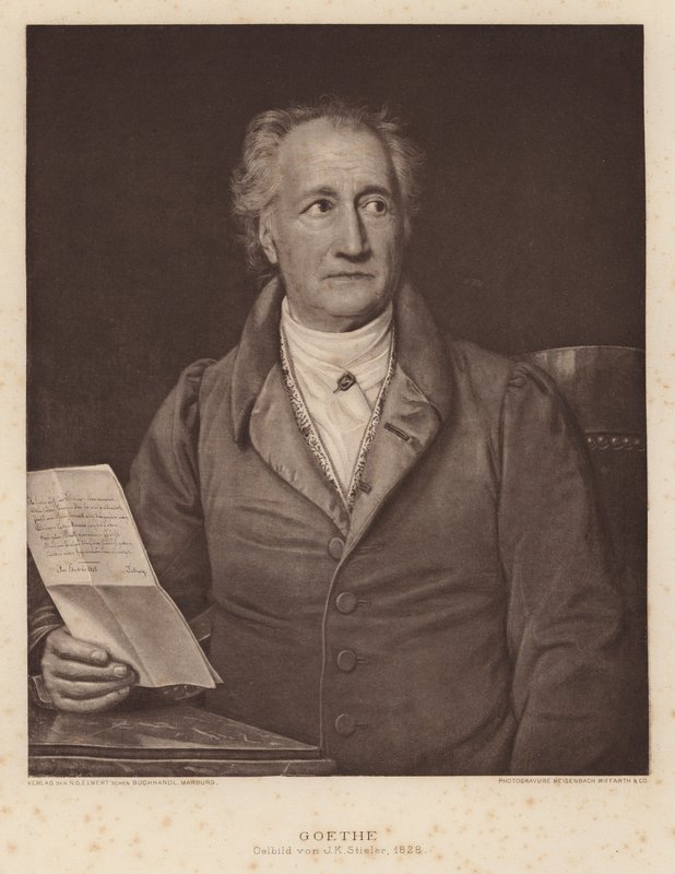 Johann Wolfgang von Goethe, tysk digter og dramatiker af Joseph Carl (after) Stieler