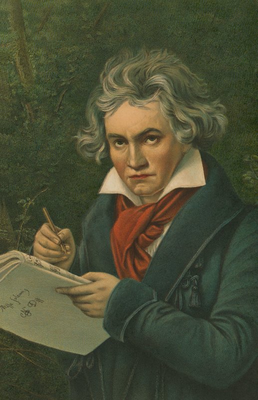 Ludwig van Beethoven (chromolitho) af Joseph Carl Stieler
