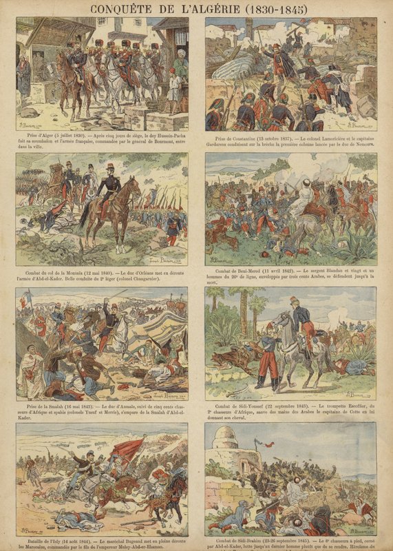 Fransk erobring af Algeriet af Joseph Charles (after) Beuzon